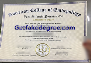 buy fake American College of Embryology diploma