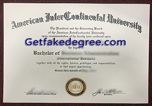 buy fake American InterContinental University diploma