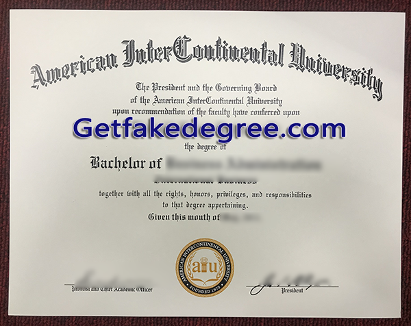 American InterContinental University degree, AIU fake diploma