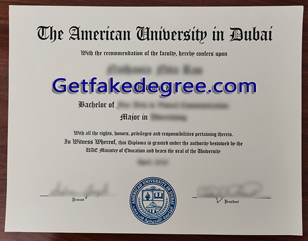 American University in Dubai diploma, AUD fake degree