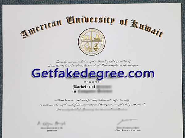 American University of Kuwait diploma, AUK fake degree