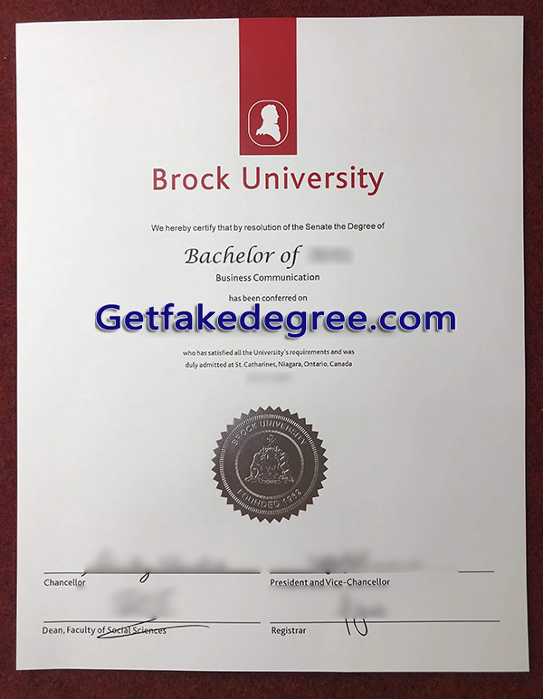 Brock University diploma