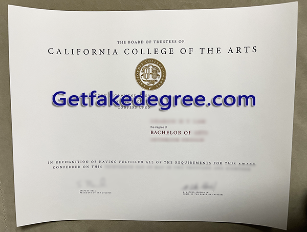 California College of the Arts diploma
