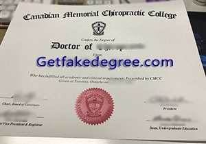 buy fake Canadian Memorial Chiropractic College diploma