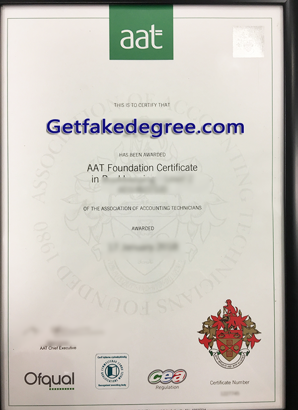 Association of Accounting Technicians certificate, fake AAT certificate