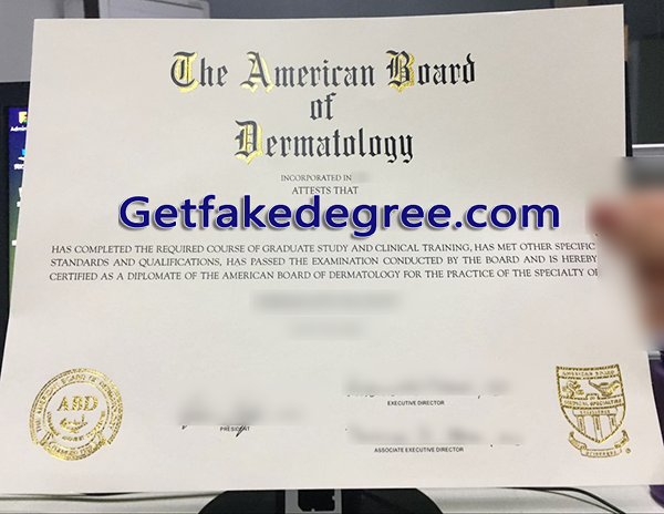 American Board of Dermatology certificate, fake ABD certificate