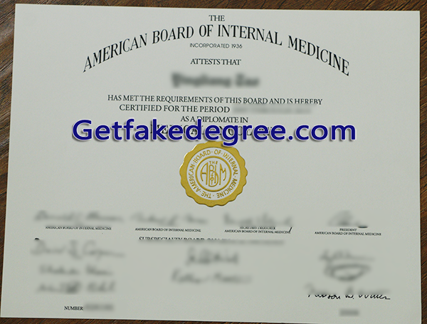 ABIM Certificate, fake American Board of Internal Medicine certificate