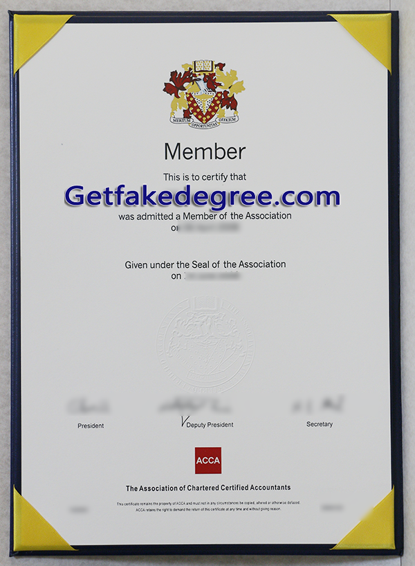 ACCA certificate, fake Association of Chartered Certified Accountants certificate