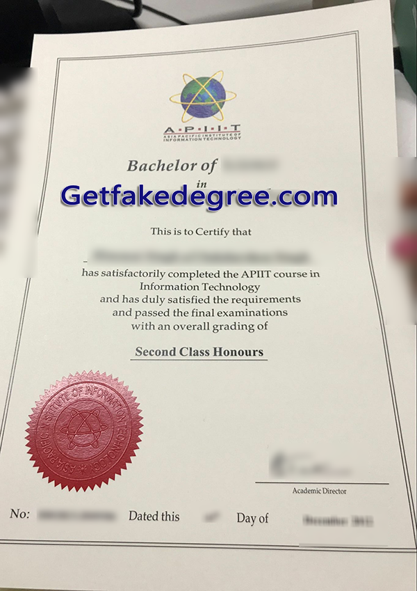 Asia Pacific Institute of Information Technology diploma, APIIT fake degree