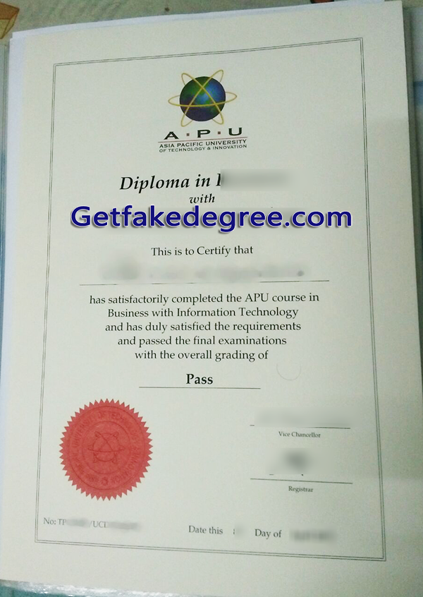 Asia Pacific University of Technology & Innovation fake diploma, APU degree