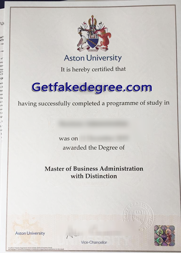 Aston University degree, Aston University fake diploma