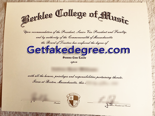 Berklee College of Music diploma, Berklee College of Music fake degree