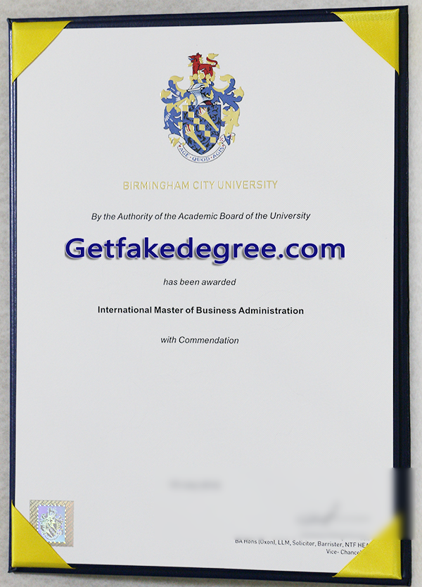 Birmingham City University fake degree, Birmingham City University diploma