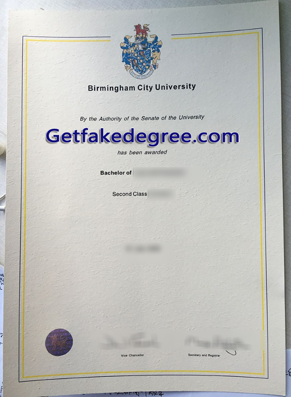 Birmingham City University degree, BCU fake diploma