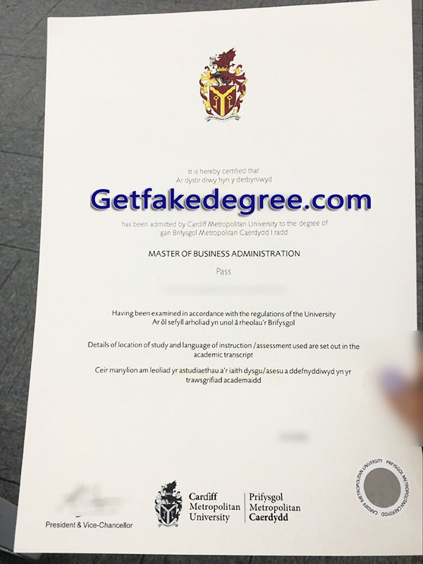 Cardiff Metropolitan University degree, Cardiff Metropolitan University fake diploma