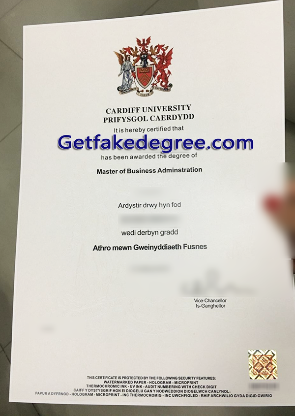 Cardiff University diploma, Cardiff University fake degree