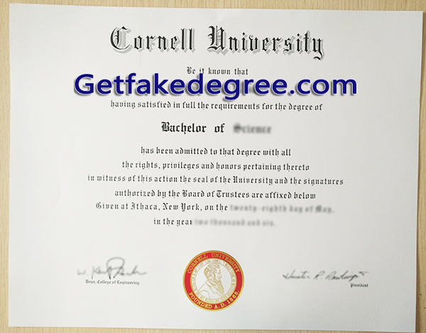 Cornell University degree, Cornell University fake diploma