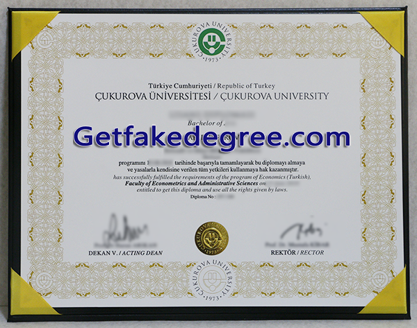 Çukurova University diploma, fake Çukurova University degree