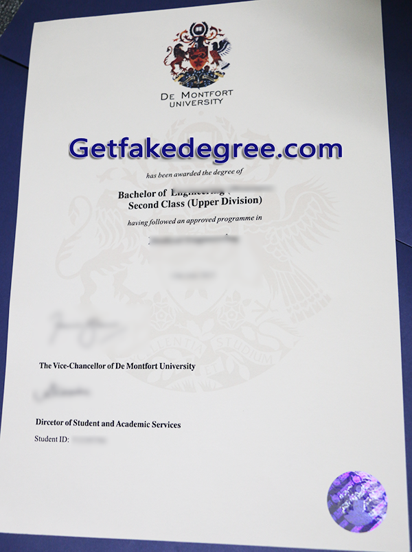 DE Montfort University diploma, DE Montfort University fake degree
