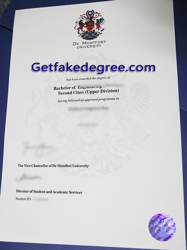 Pick Up Fake DE Montfort University Diploma In UK - Buy Fake High