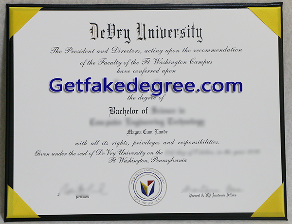 DeVry University diploma, DeVry University fake degree