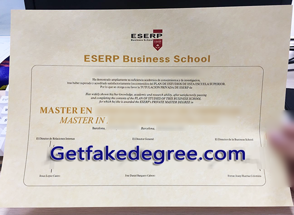 ESERP Business School degree, fake ESERP Business School diploma