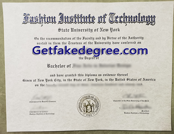 Fashion Institute of Technology degree, FIT fake diploma