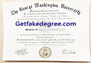 buy fake George Washington University degree