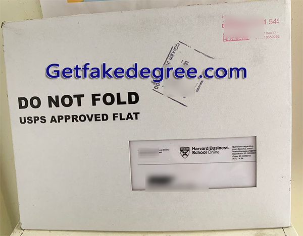 Harvard Business School transcript envelope, HBS fake envelope