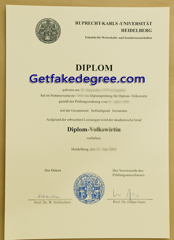 Heidelberg University diploma