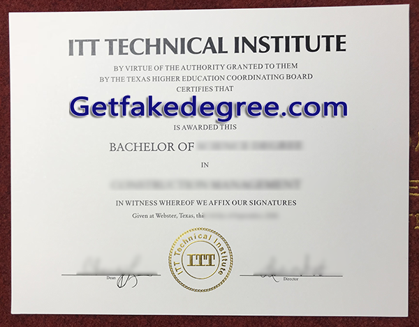 ITT Technical Institute degree, ITT Tech fake diploma