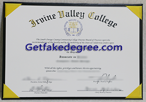 buy fake Irvine Valley College diploma