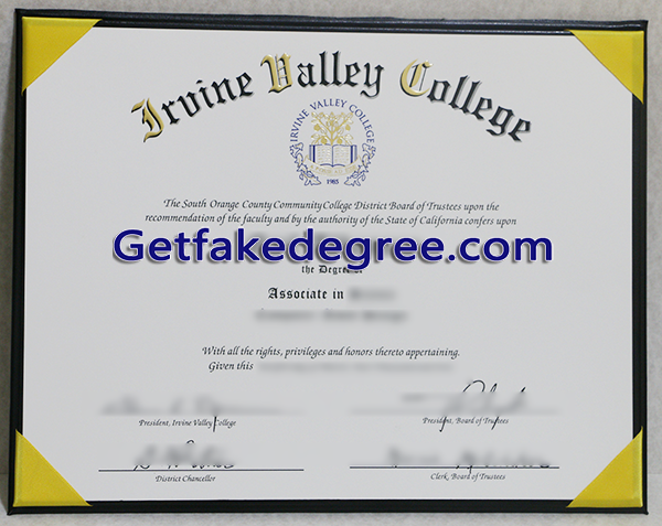 Irvine Valley College degree, Irvine Valley College fake diploma