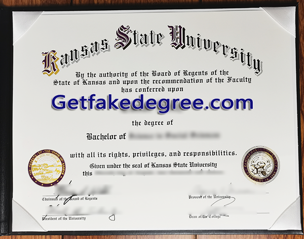 Kansas State University diploma, Kansas State University fake degree