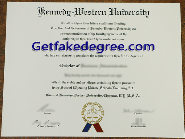 Kennedy-Western University diploma, Kennedy-Western University fake degree