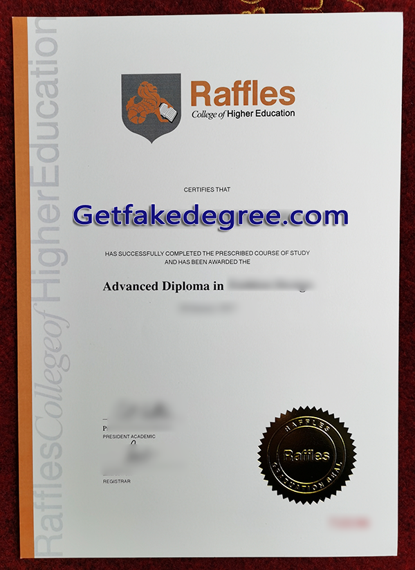 Raffles College of Higher Education diploma, fake Raffles College degree
