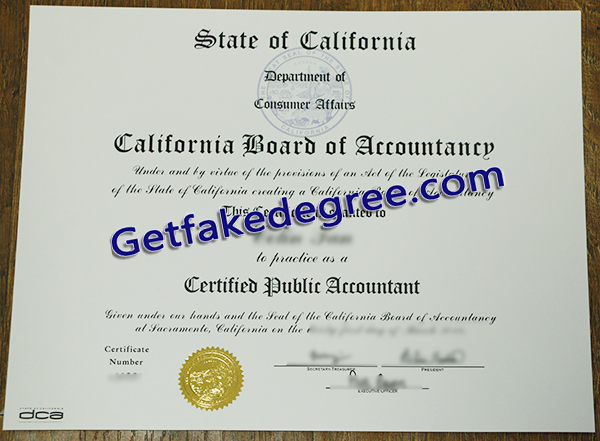 CPA Certificate, CPA fake certificate
