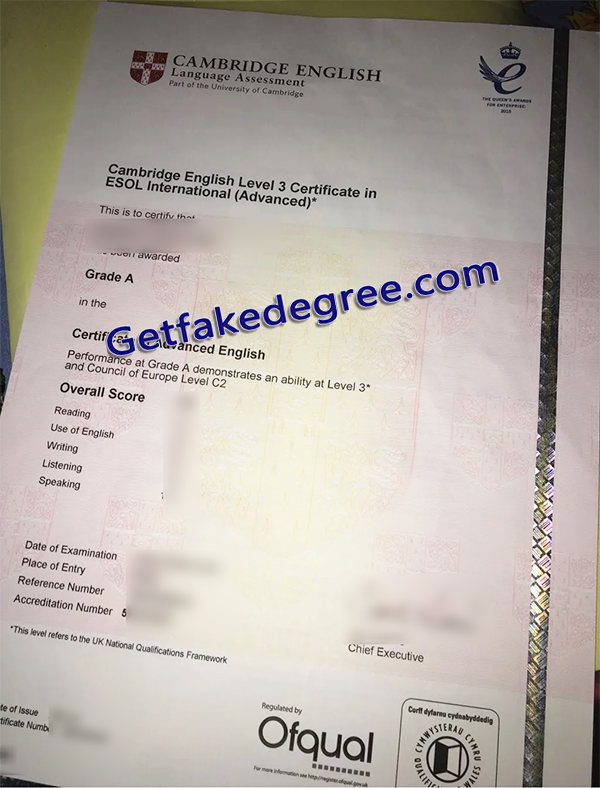 Cambridge Advanced Level certificate, Cambridge A level fake certificate
