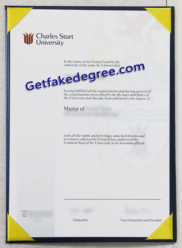 Charles Sturt University diploma, Charles Sturt University fake degree