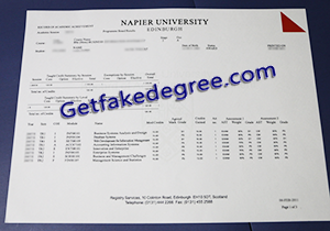 buy Edinburgh Napier University fake transcript