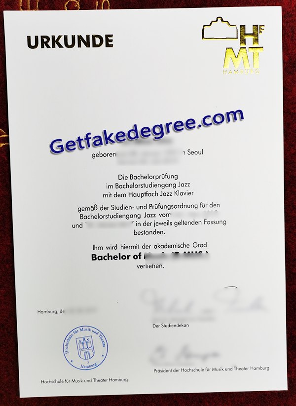 HfMT Hamburg diploma, Hochschule für Musik und Theater Hamburg degree 