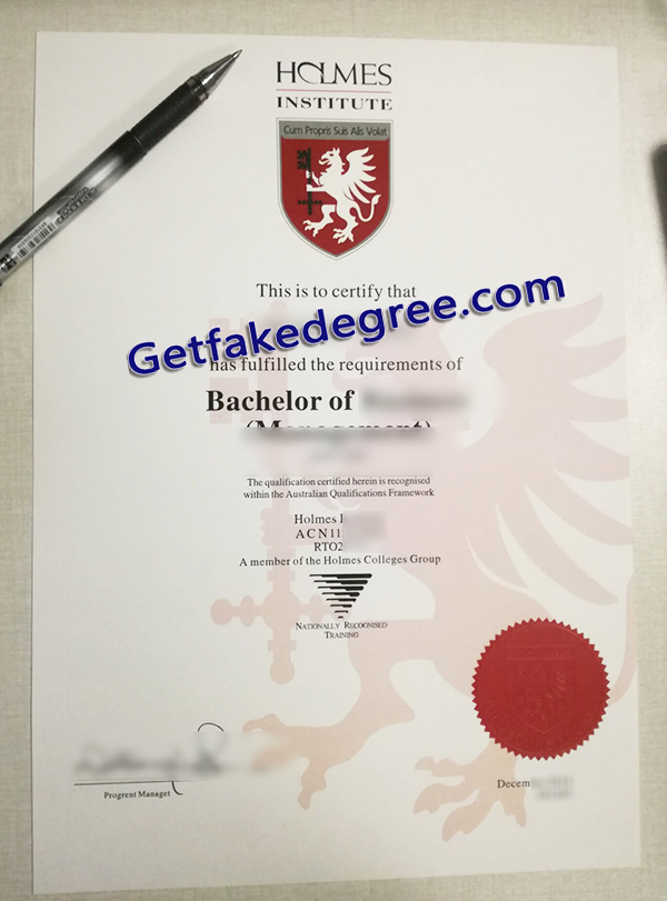 Holmes Institute diploma, Holmes Institute fake degree
