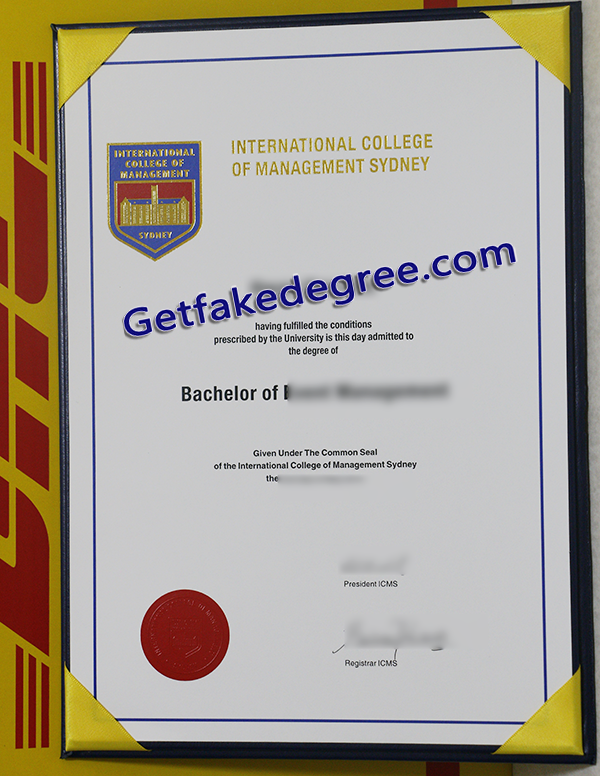 International College of Management Sydney diploma, ICMS fake degree