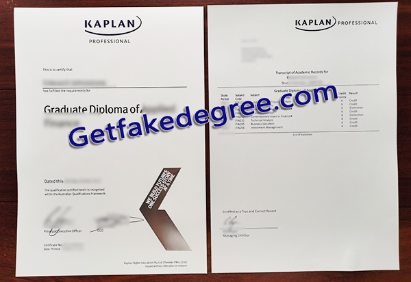 Kaplan fake diploma, Kaplan fake transcript
