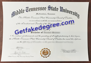 buy fake Middle Tennessee State University diploma