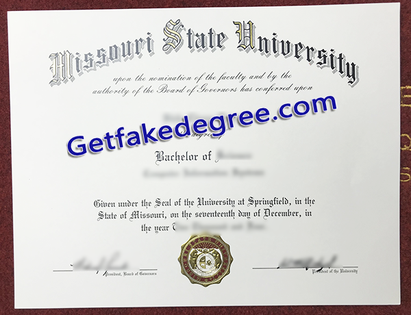 Missouri State University diploma, MSU fake degree