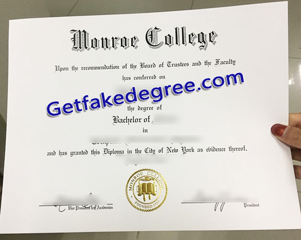 Monroe College fake degree, Monroe College diploma