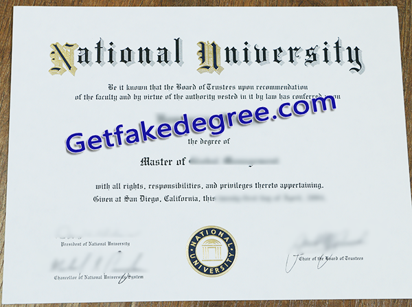 National University degree, National University fake diploma