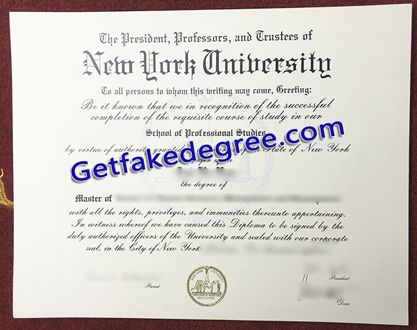 New York University degree, New York University fake diploma