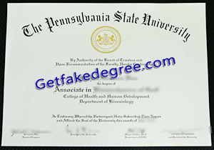 buy fake Pennsylvania State University diploma